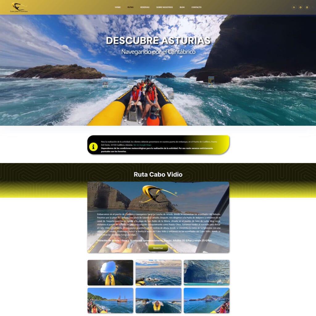 Caso de éxito MGAwebs: rediseñamos CudilleroAventura.es 3 cudillero aventura1
